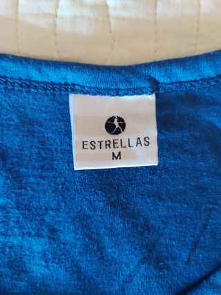 Camiseta tirantes Azul talla M, marca Estrellas