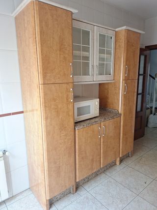 Muebles cocina 2 tonos - marrón, blanco