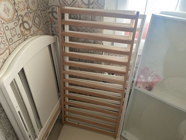 Culla bianca con materasso 60x130x10