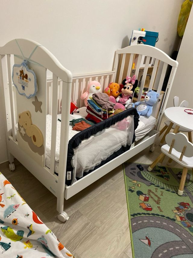 Culla bianca con materasso 60x130x10