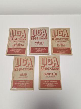Cromos Real Murcia Liga 83-84