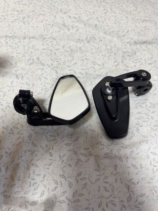 Espejos retrovisores moto y tapa agujeros aluminio