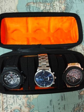 3 relojes - acero, caucho