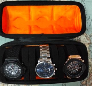 3 relojes - acero, caucho