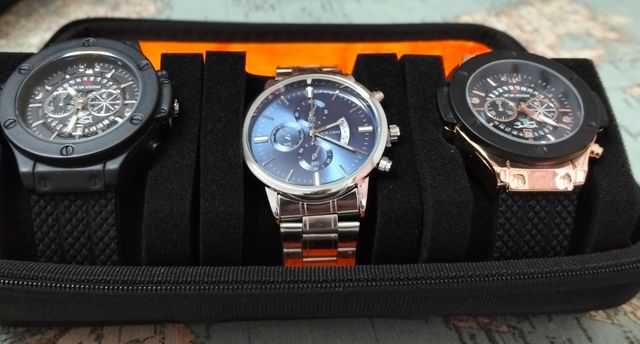 3 relojes - acero, caucho