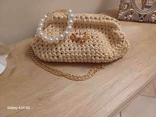 Pochette uncinetto beige
