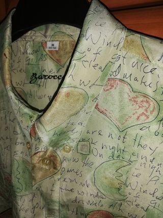 Camisa hombre, marca BAROCCO M ( 39 40) seda 100%