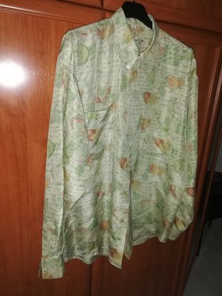 Camisa hombre, marca BAROCCO M ( 39 40) seda 100%