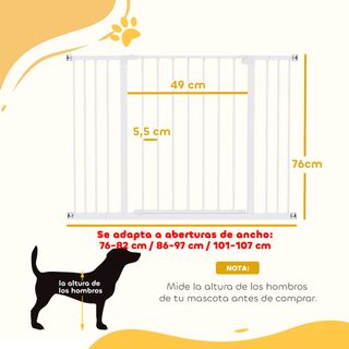 Barrera seguridad para mascotas
