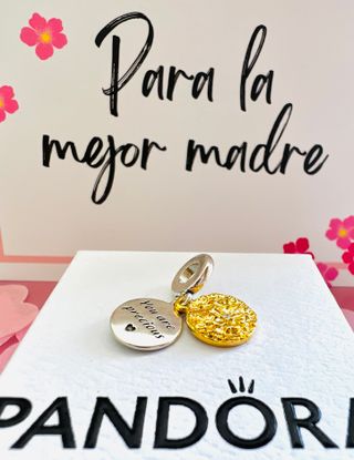 Charm Pandora dorado y plateado