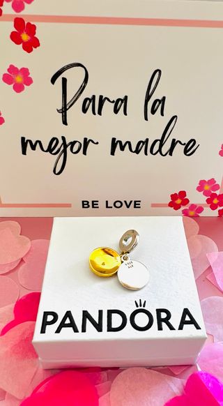 Charm Pandora dorado y plateado