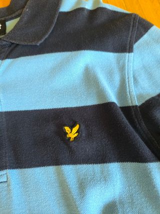 Polo Lyle & Scott rayas azul marino M