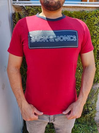 USADO-Camiseta Jack & Jones roja Talla S-851