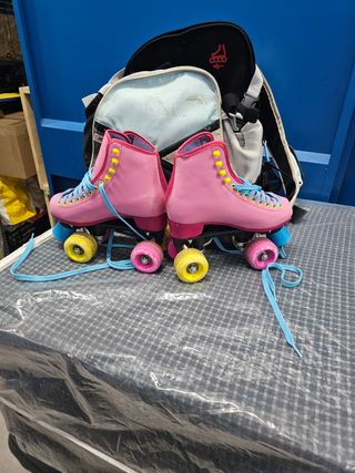 Patines infantiles rosa, talla 34-35