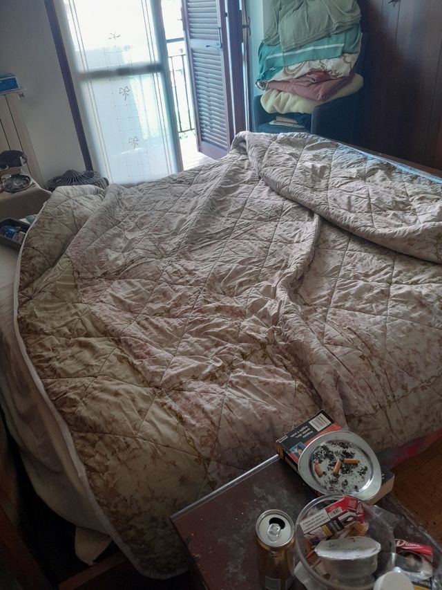 Piumone beige in cotone e poliestere