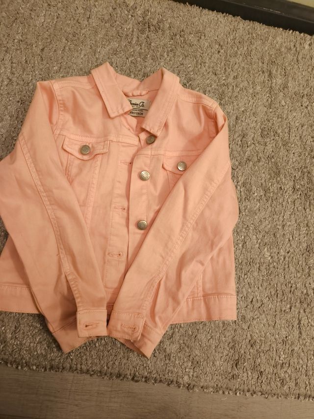 Cazadora vaquera rosa niña 7-8 años