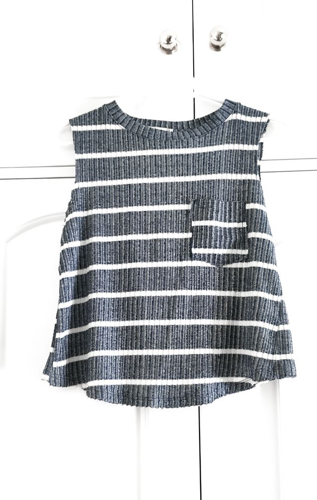 Top rayas azul y blanco