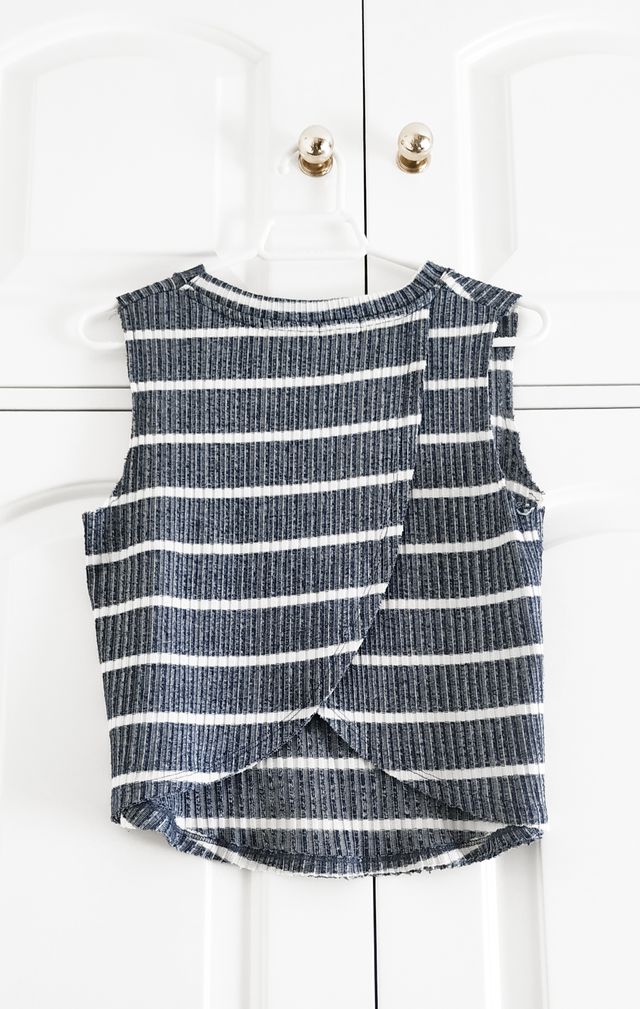 Top rayas azul y blanco