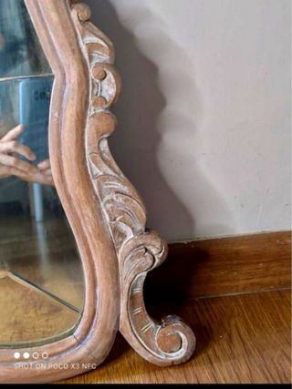 Espejo antiguo de madera 