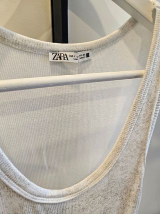 Top tirantes Zara blanco - Talla S