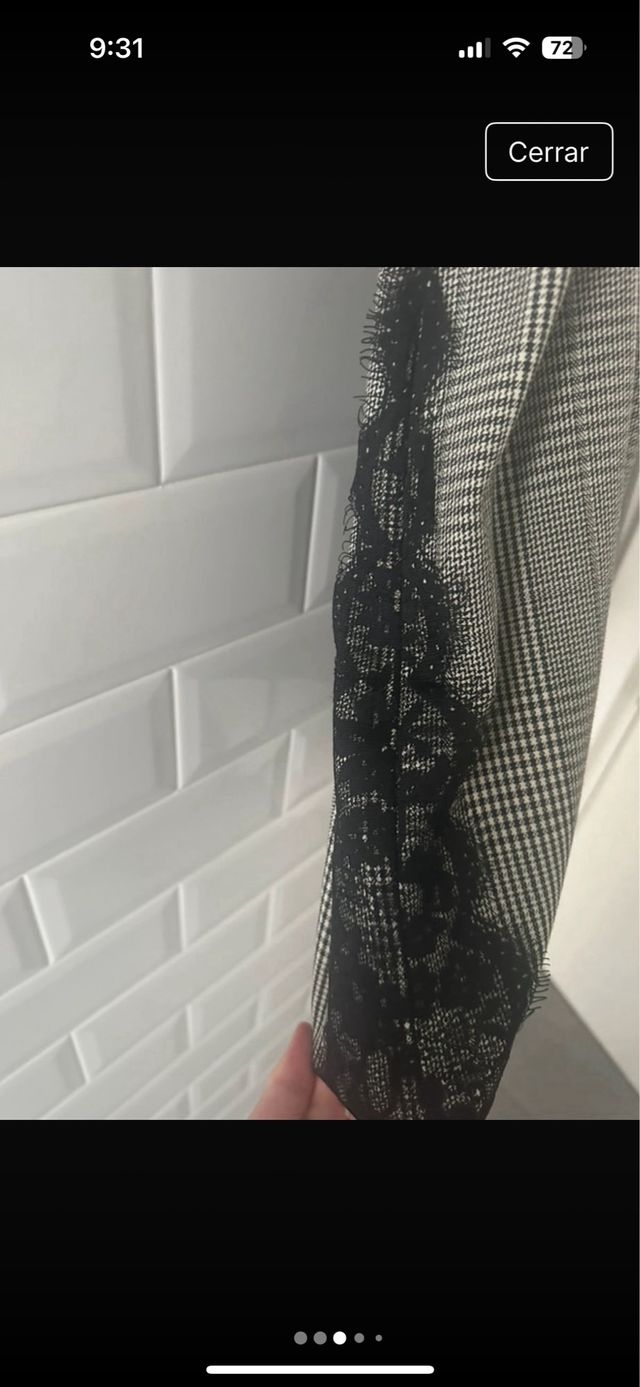 Vestido lencero cuadros gris-negro