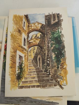 Cartoline Taormina: dipinti a acquerello