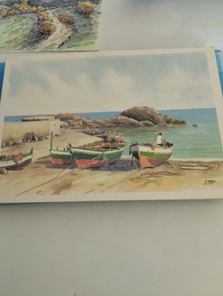 Cartoline Taormina: dipinti a acquerello