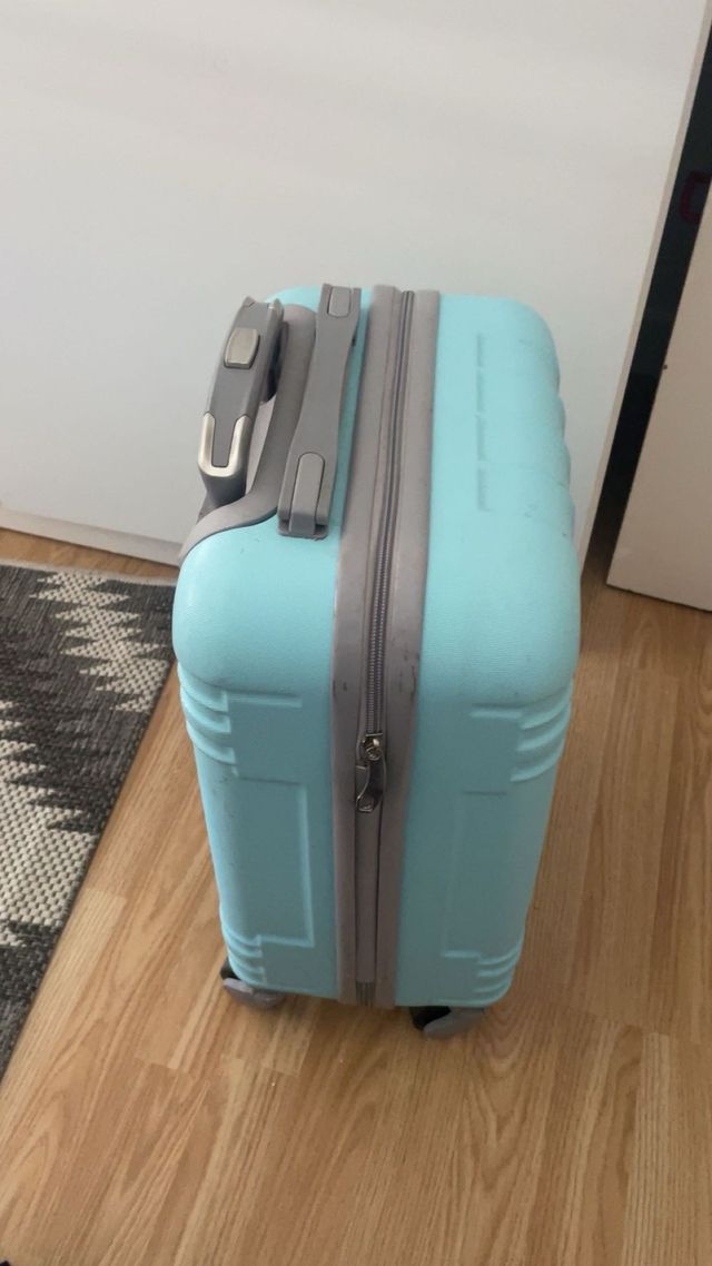 Mala de viagem turquesa