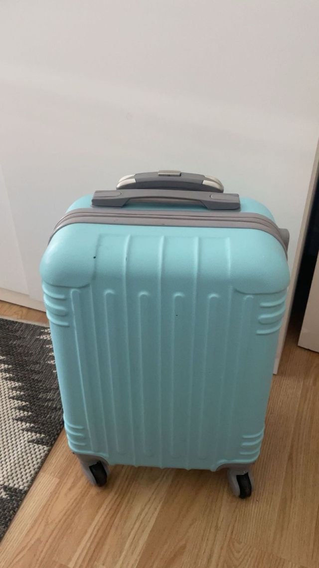 Mala de viagem turquesa