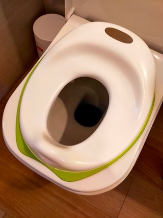 Asiento adaptador WC + orinal portátil plegable 