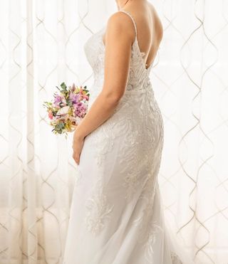 Vestido novia encaje blanco