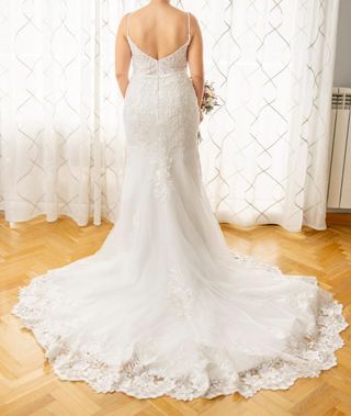 Vestido novia encaje blanco