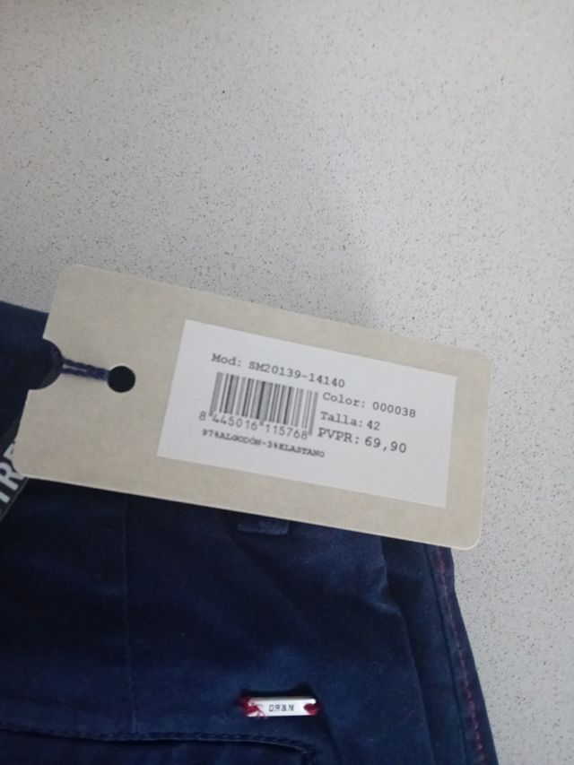 Pantalón chino DR&N azul marino - Talla L