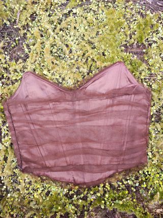USADO-Corset marrón Zara talla XS-806