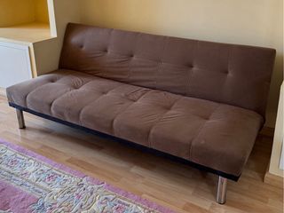 Sofá cama marrón - 2 plazas