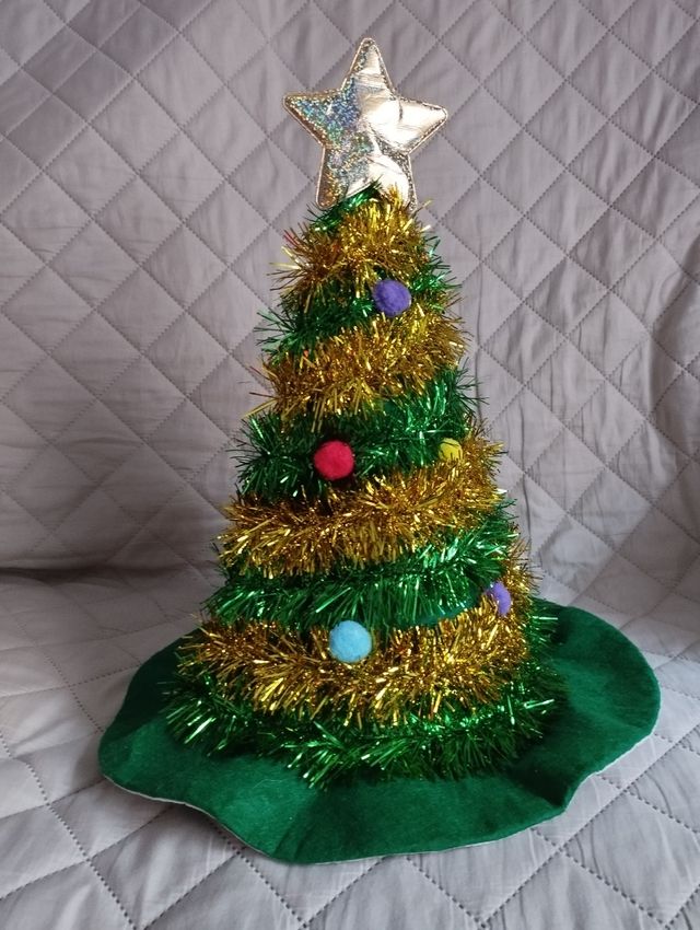 Gorros Navidad - Verde y Dorado
