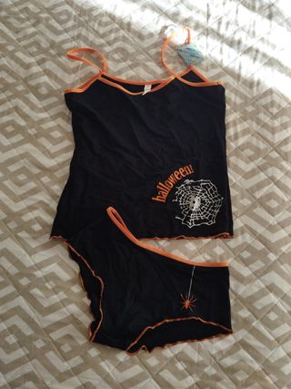 Conjunto lencería Halloween