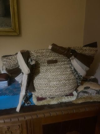 Cesta mimbre E.FERRI beige