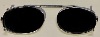 Gafas sol clip-on ovaladas plata