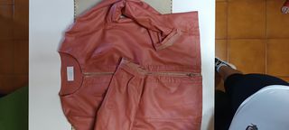 Giacca in similpelle colore perla semi nuovo