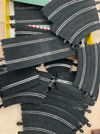 Scalextric: circuito, mandos y contador sin coche