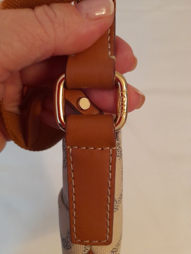 Bolso bandolera TOUS beige