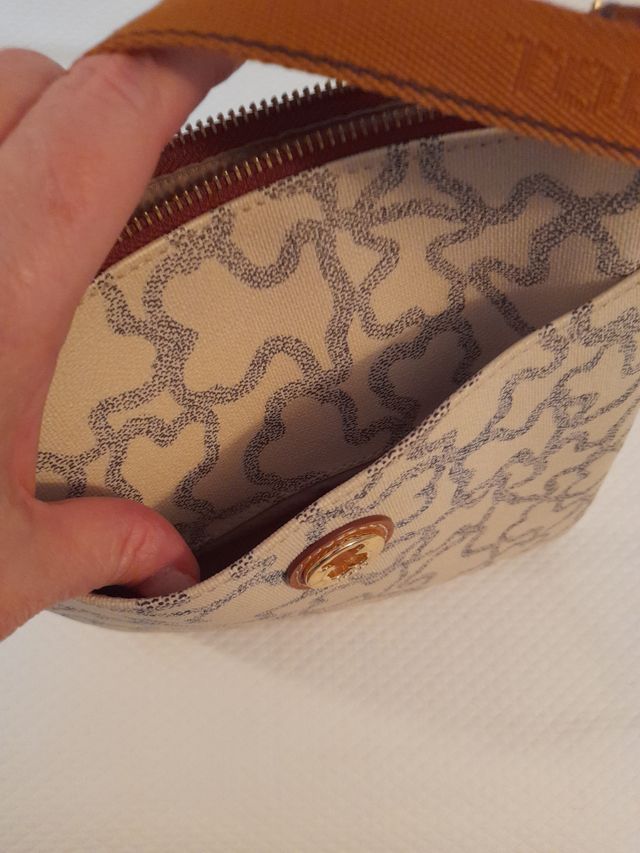 Bolso bandolera TOUS beige