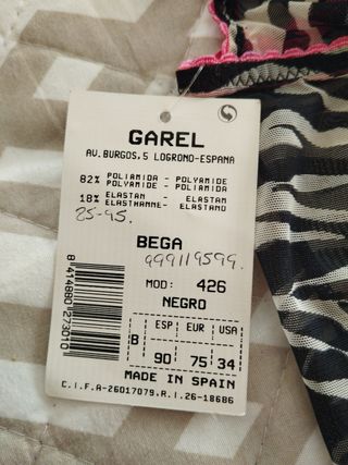 Conjunto lencería Garella M