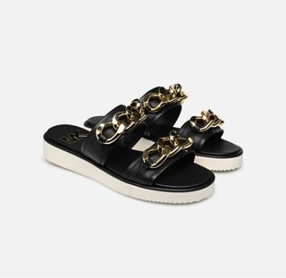 Sandalias MICHAEL KORS negras y doradas