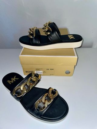 Sandalias MICHAEL KORS negras y doradas