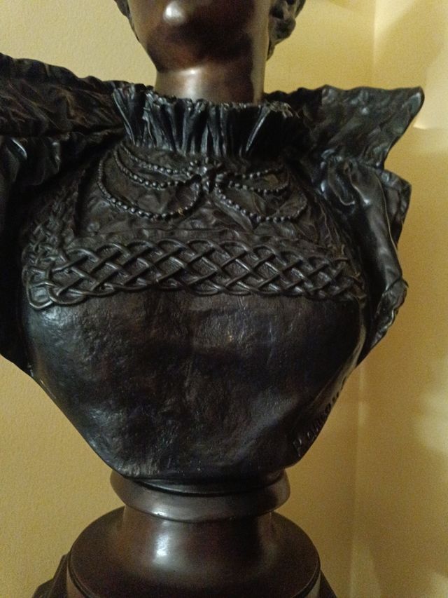 Figuras Bronce MUJER Y HOMBRE + pie mármol