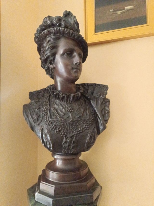 Figuras Bronce MUJER Y HOMBRE + pie mármol