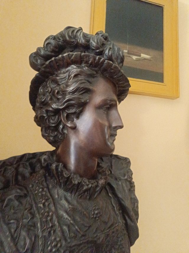 Figuras Bronce MUJER Y HOMBRE + pie mármol