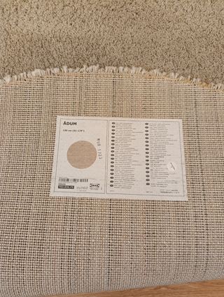 Alfombra redonda beige poliéster